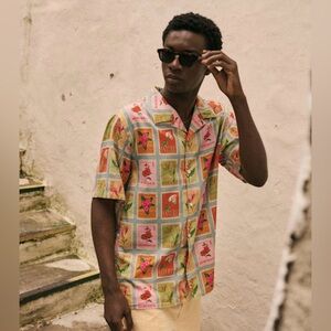 Octobre Éditions Paris “Holt” Stamp Print Shirt – XL – Like New